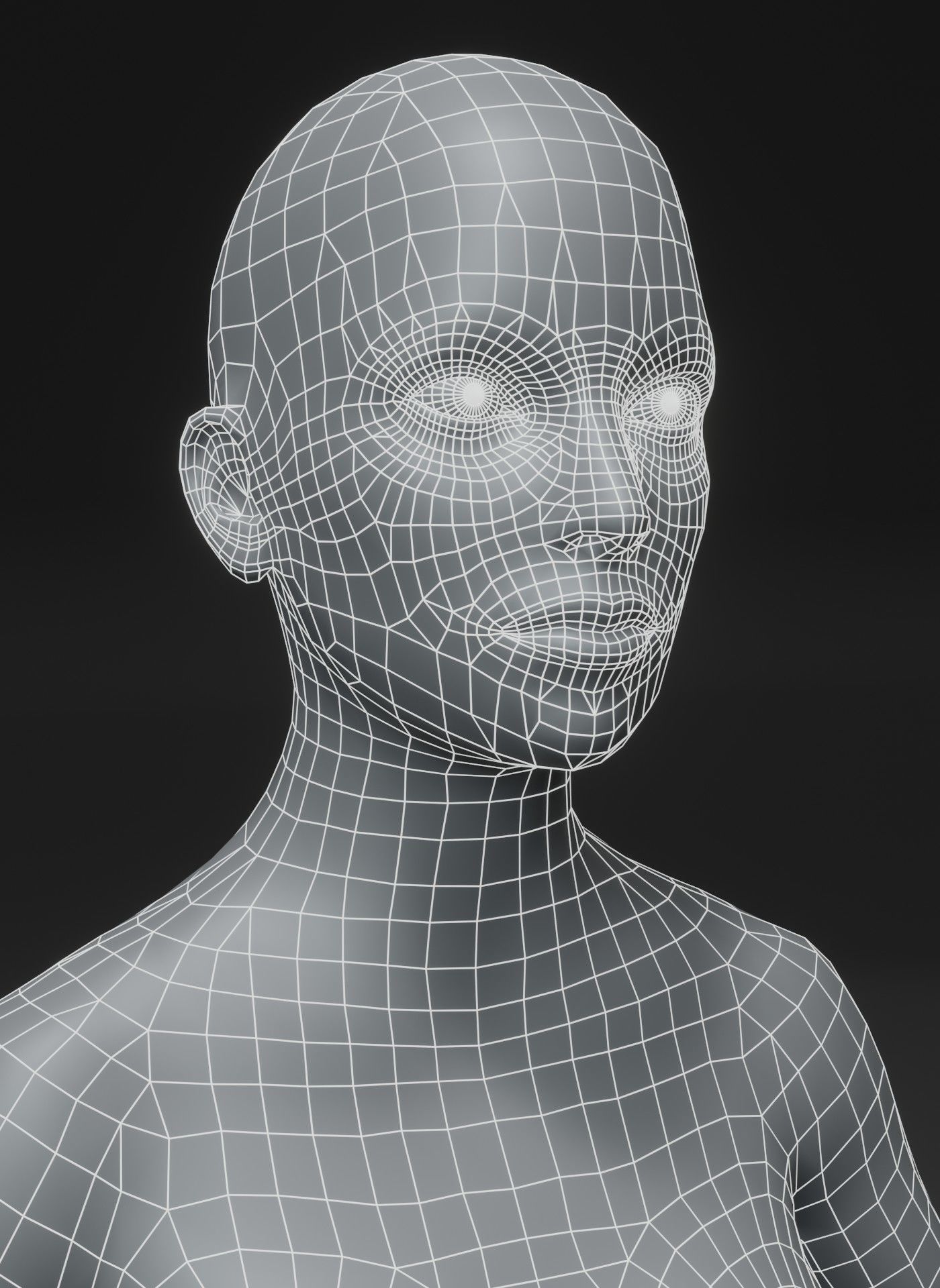 Male Female Body Base Mesh 28 Animations 3D Model 10k Polygons Low-poly 3D model_15