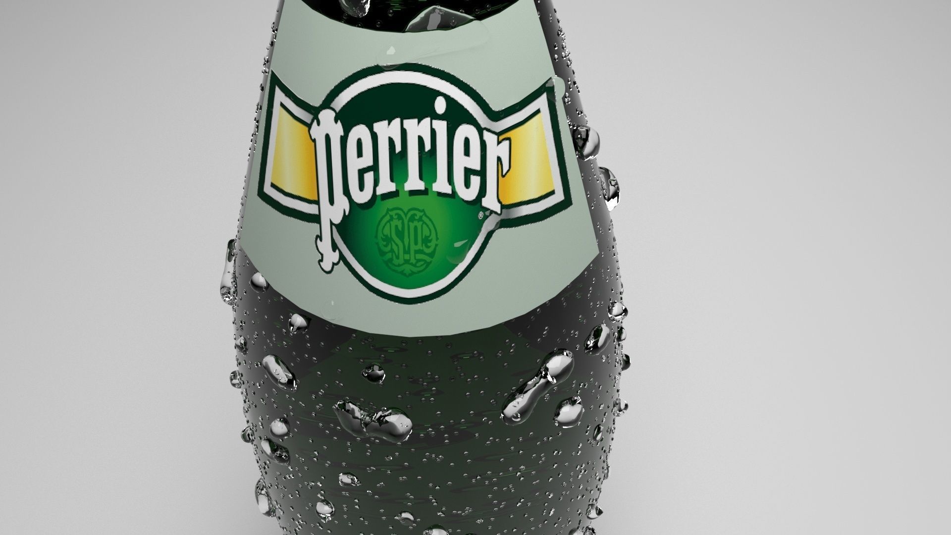 Perrier Water Bottle 3D model_4