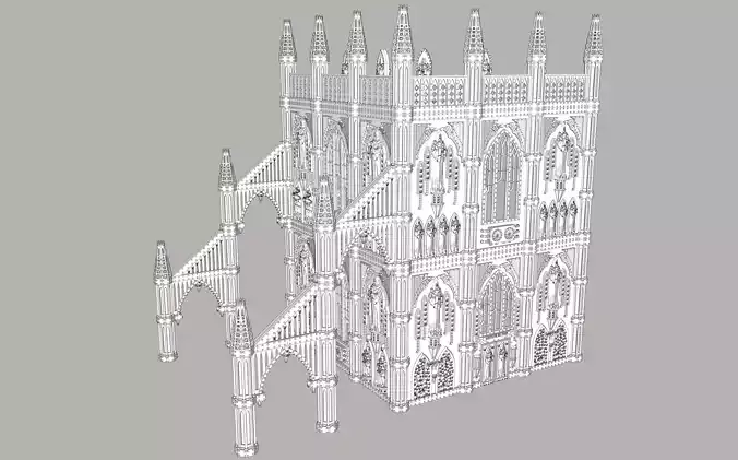 Space Fascist Cathedral City Modular Terrain Kit 3D print model