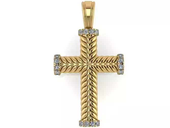 Engraving Cross Pendant 1358