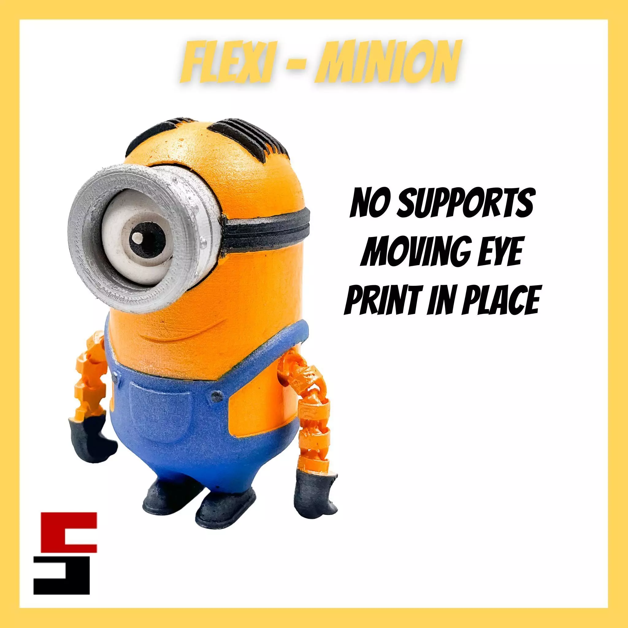 Minion FLEXI Articulated Minions Despicable Me 3D print model_0