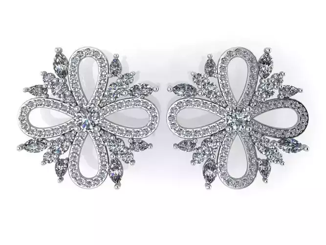 Flower Diamond Earring 1363