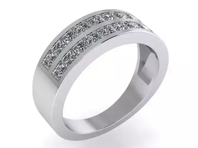 2 Row Diamond Ring 1366