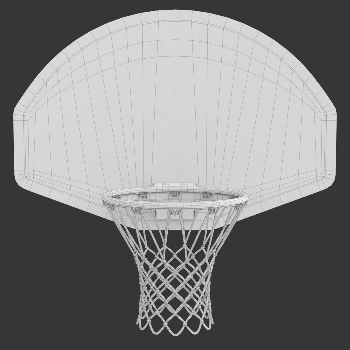Basketball Rim With Backboard 3D model_26