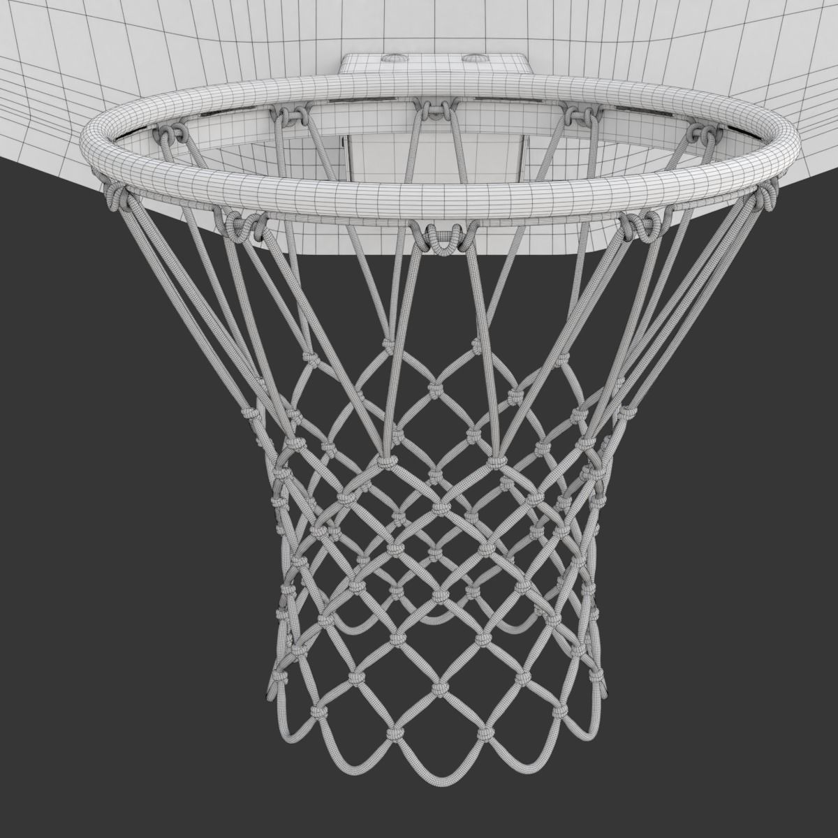Basketball Rim With Backboard 3D model_32