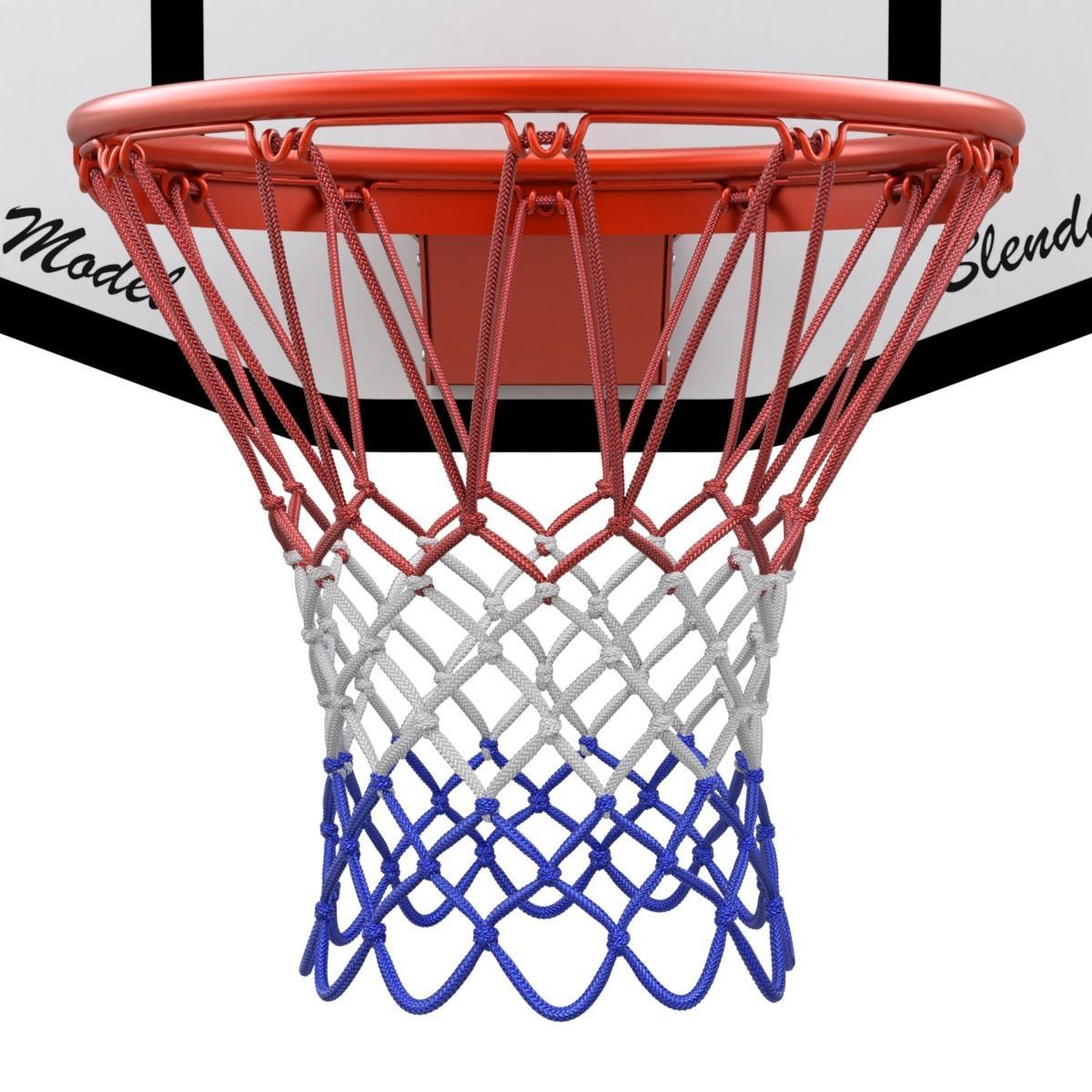 Basketball Rim With Backboard 3D model_2