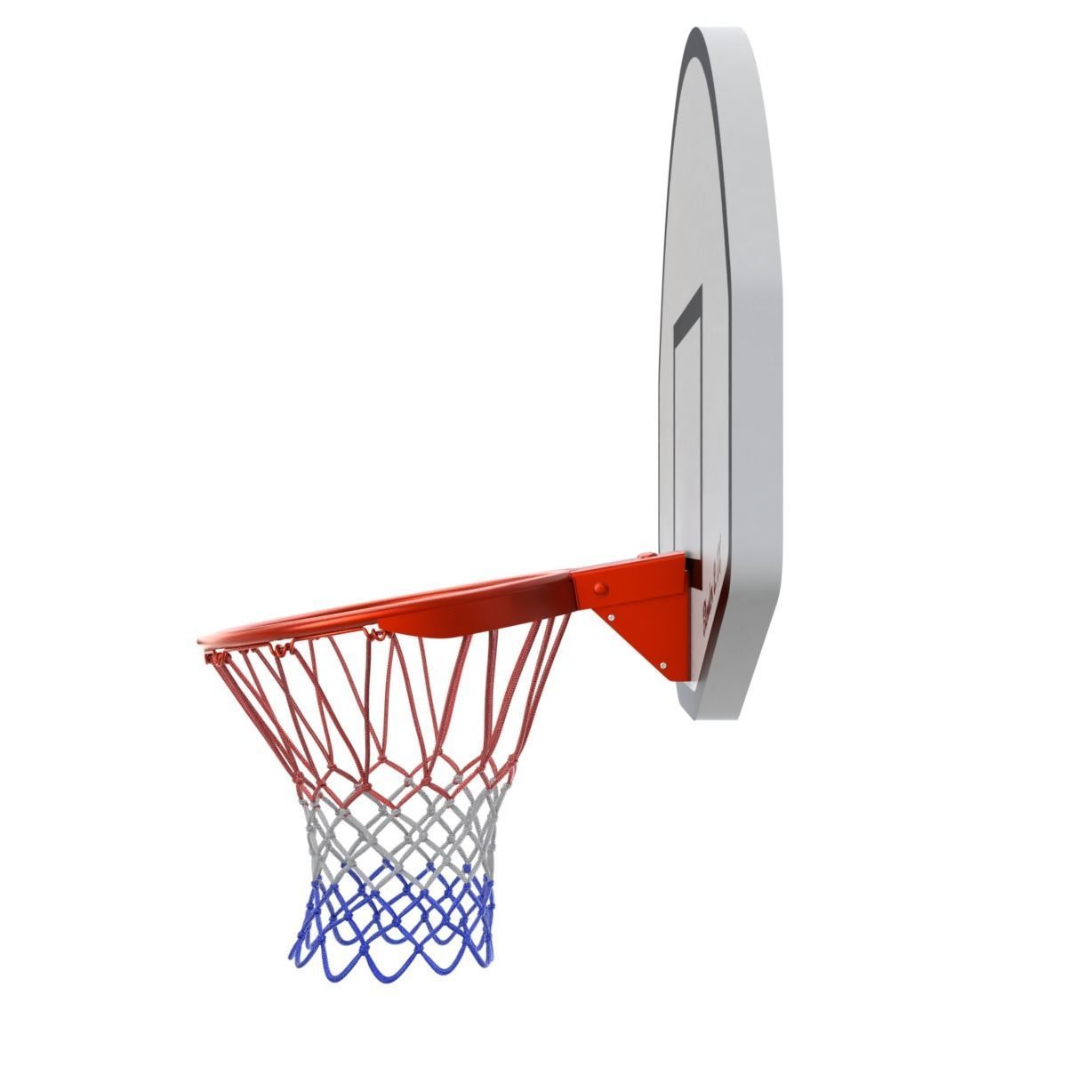 Basketball Rim With Backboard 3D model_17