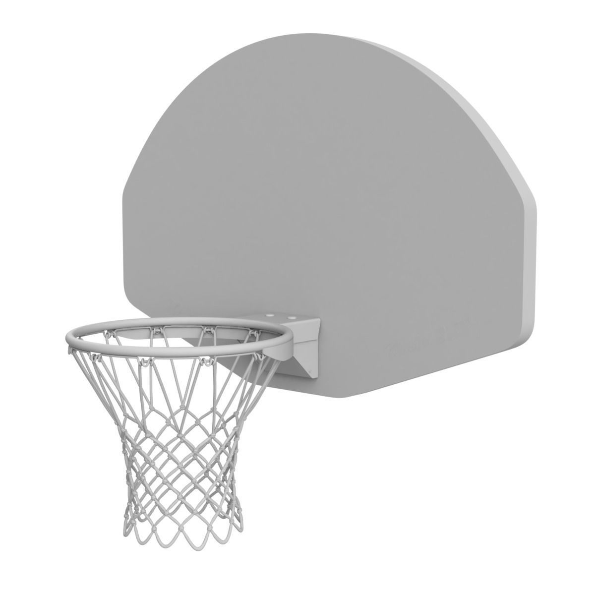 Basketball Rim With Backboard 3D model_20