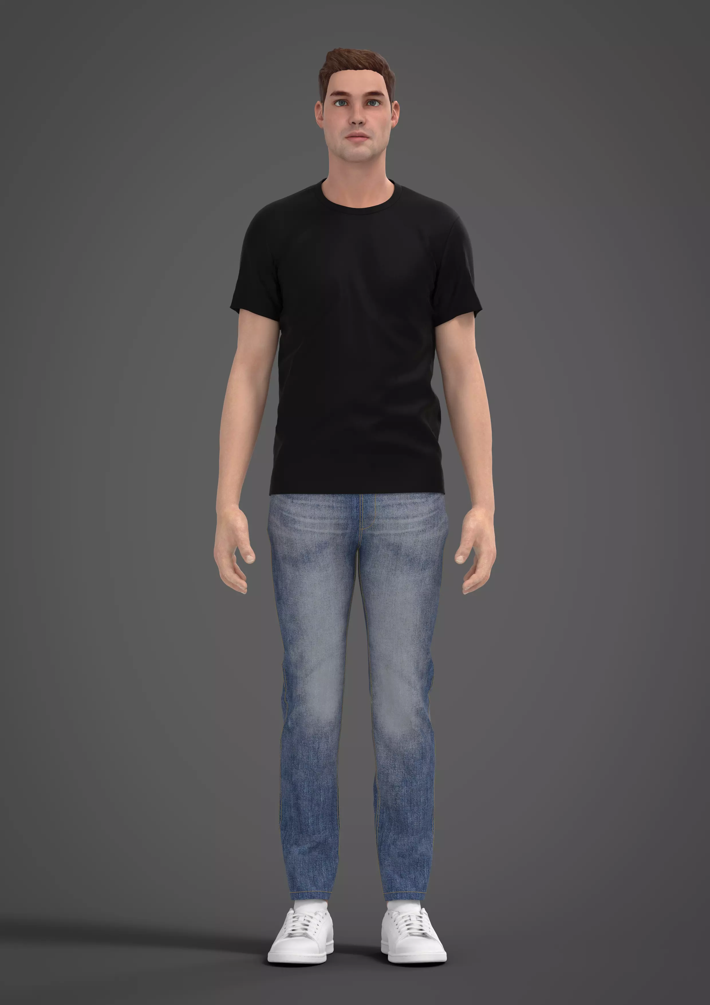 Tshirt and Jeans for men Free 3D model