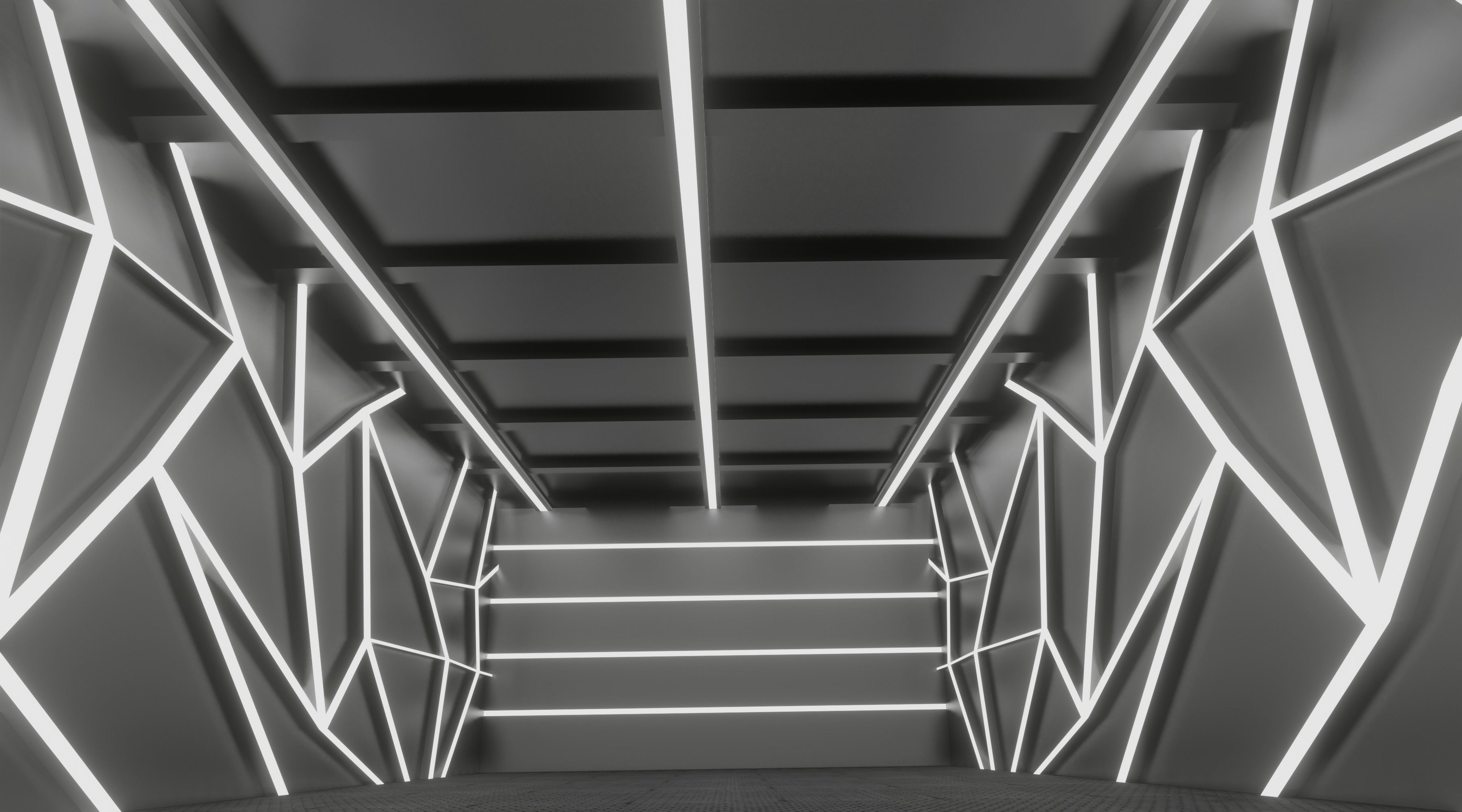 Car studio interior 3D model_2