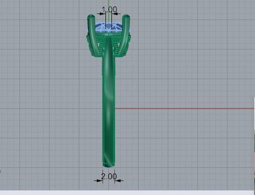 Solitaire Diamond Ring 1375 3D print model_6