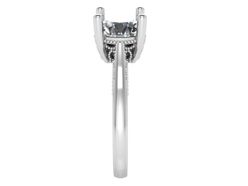 Solitaire Diamond Ring 1375 3D print model_3