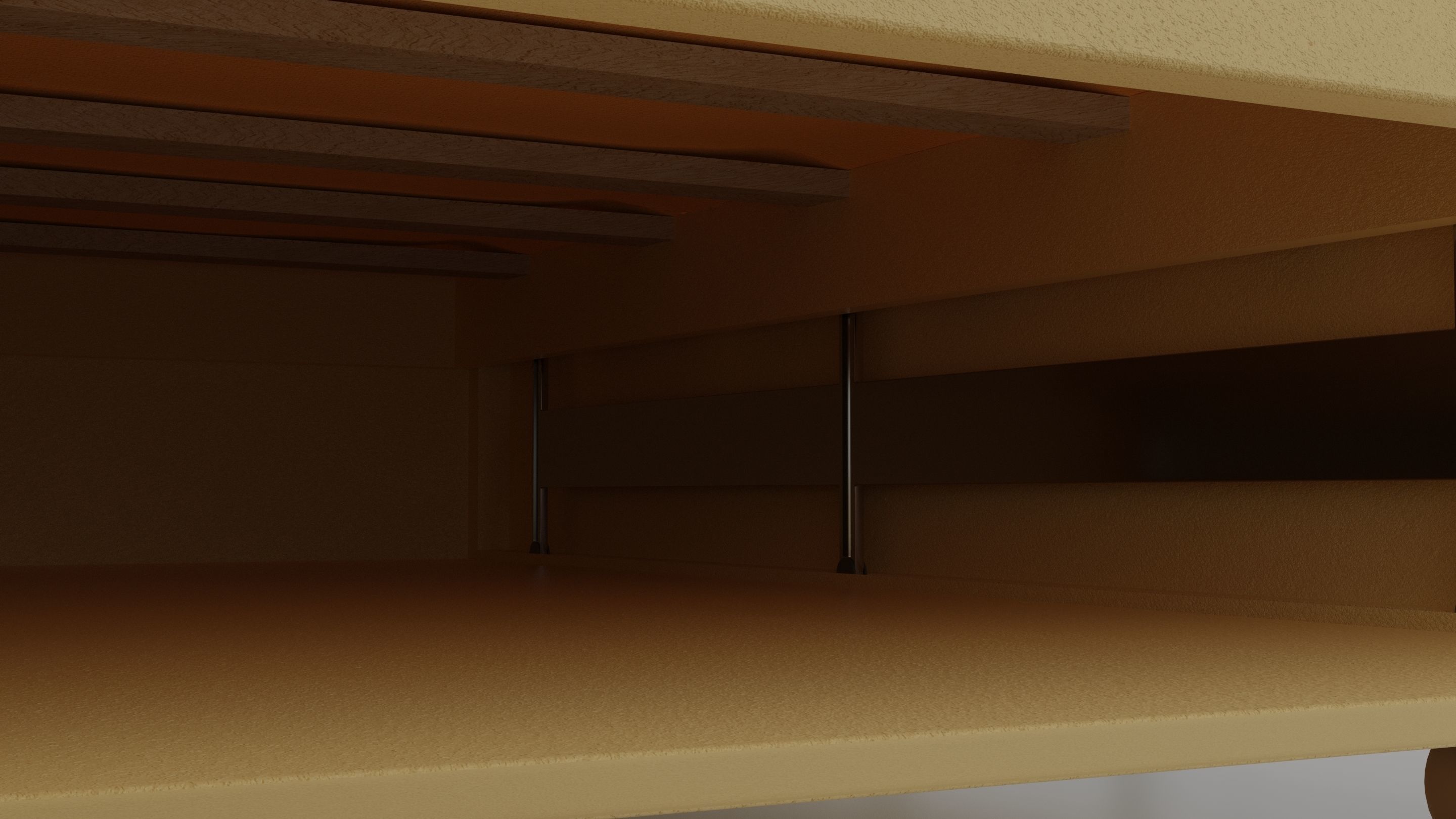 Animated orange leather-fabric sofa with small wooden table 3D model_16