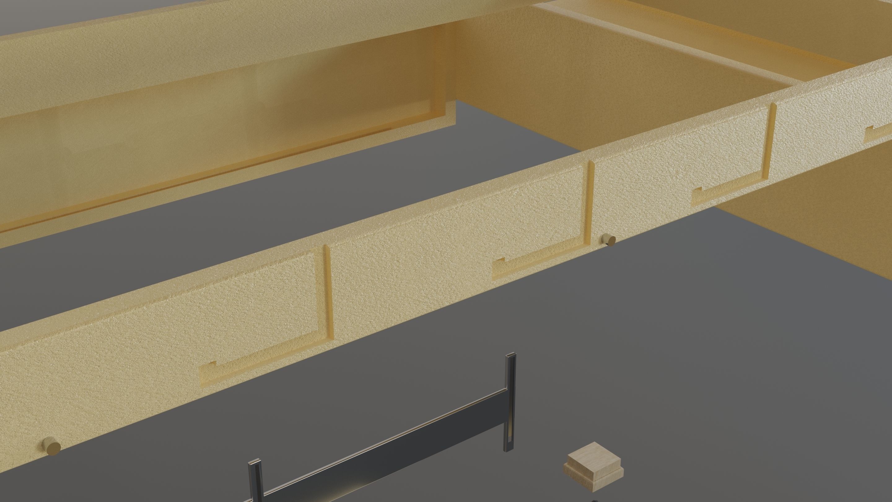 Animated orange leather-fabric sofa with small wooden table 3D model_28