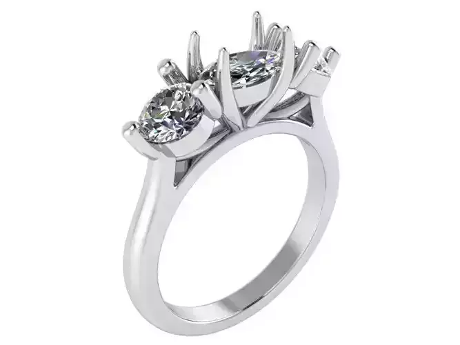 3-Stone Diamond Ring 1379