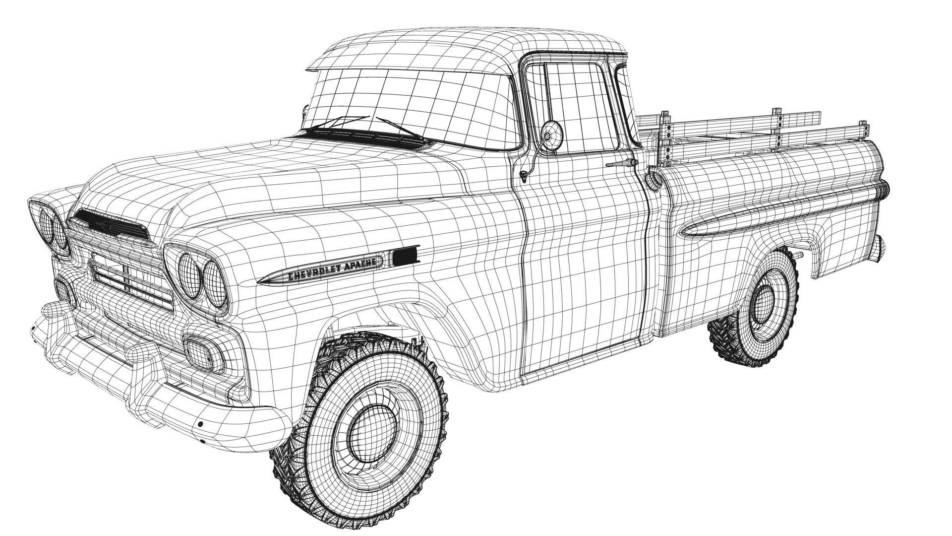 Chevrolet Apache 4x4  3D model_50