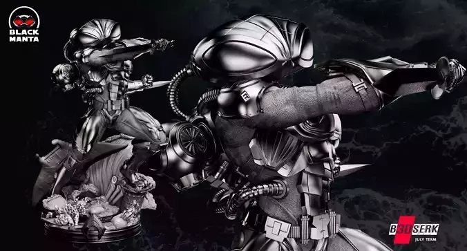 B3DSERK July Term Black Manta Sculpture 3D print model 