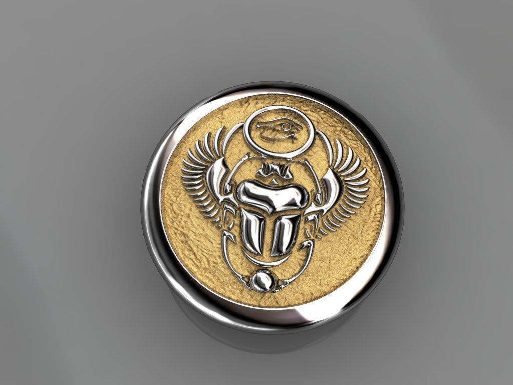 Egyptian Beetle Pendant 3D print model_3