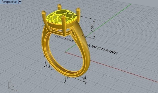 Cushion Cut Basket Setting Ring 1390 3D print model_5