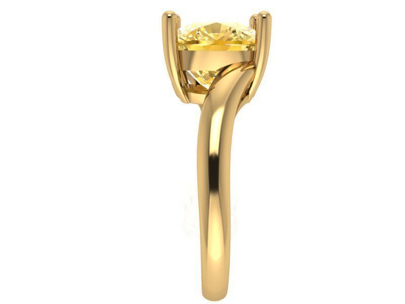 Cushion Cut Basket Setting Ring 1390 3D print model_3