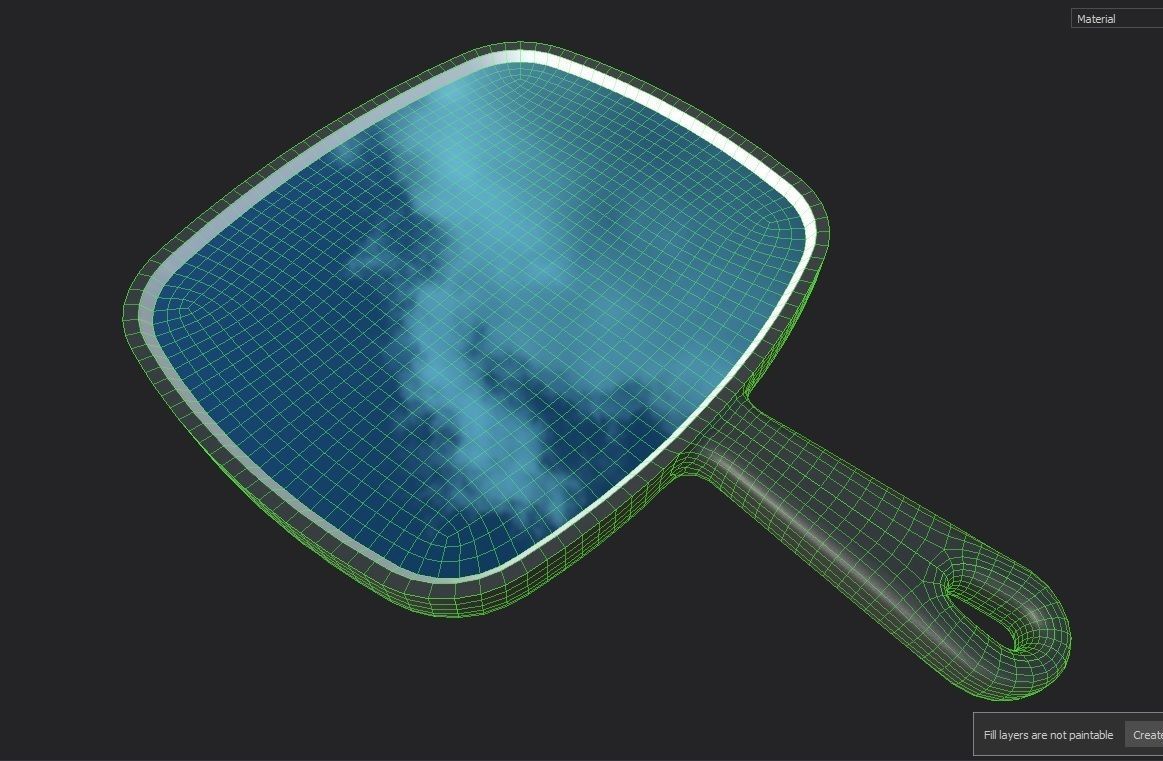 Mirror 02 Low-poly 3D model_1