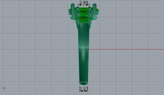 5-Stone Ring 1391 3D print model_7
