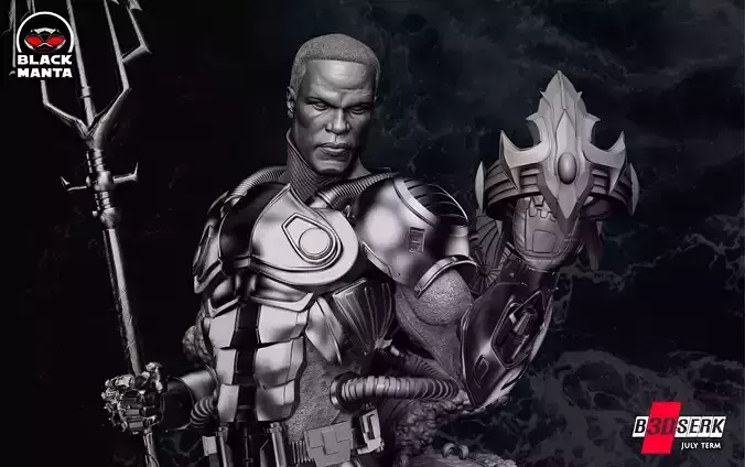 B3DSERK July term 2022 Black Manta Bust ready for printing 