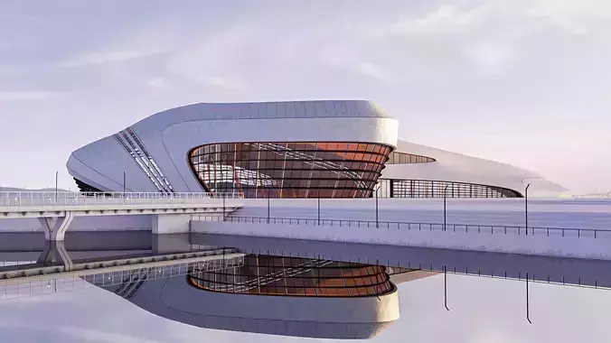 Futuristic building  50 3D model
