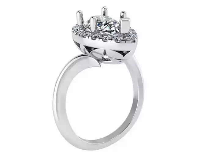 Pear Halo Ring 1397