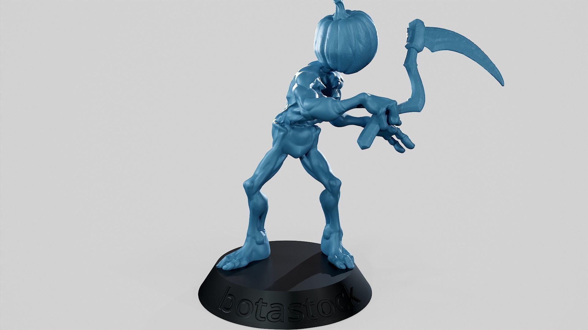 Pumpkin Undead Pose 02 3D print model_16