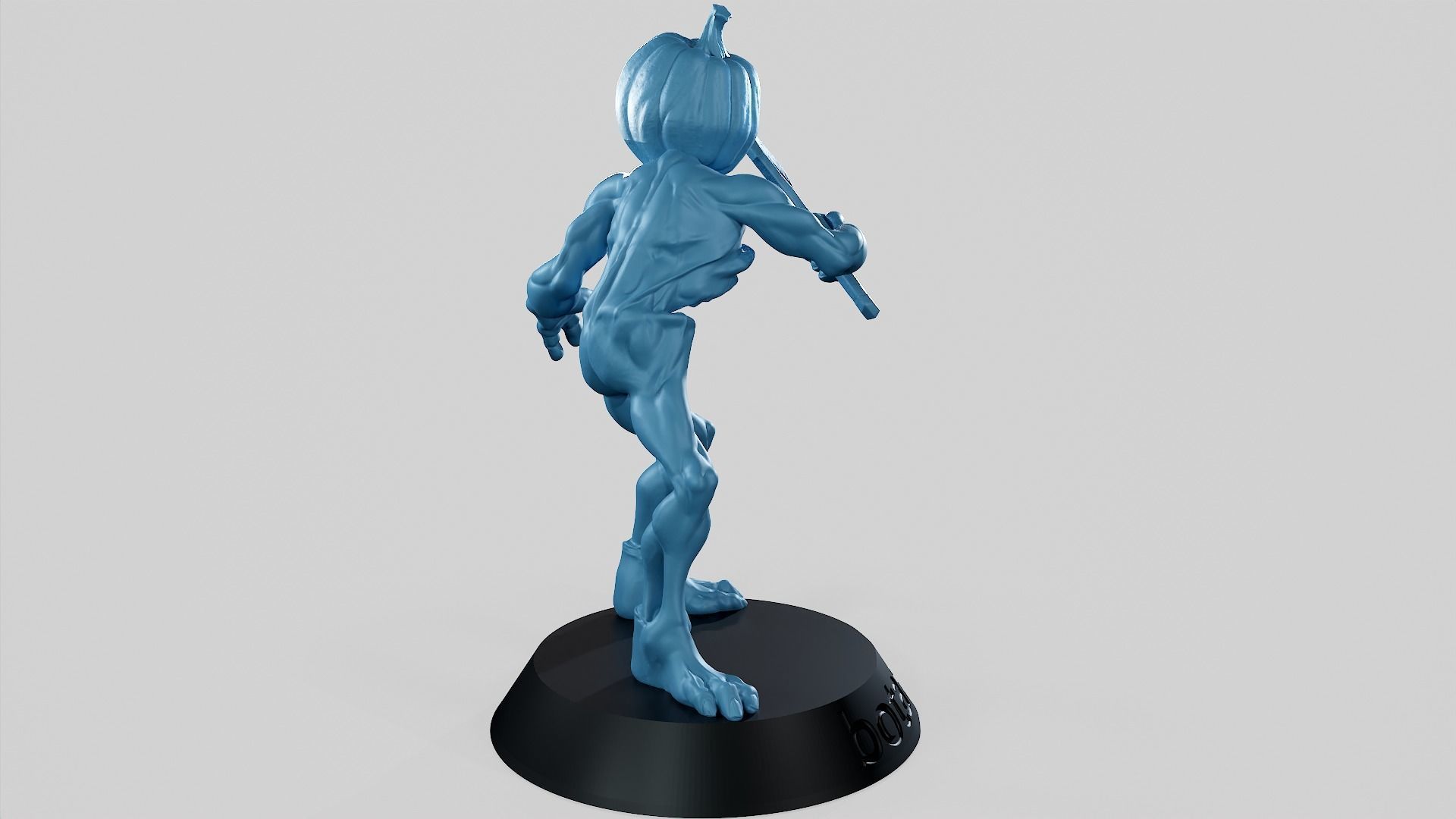 Pumpkin Undead Pose 02 3D print model_4