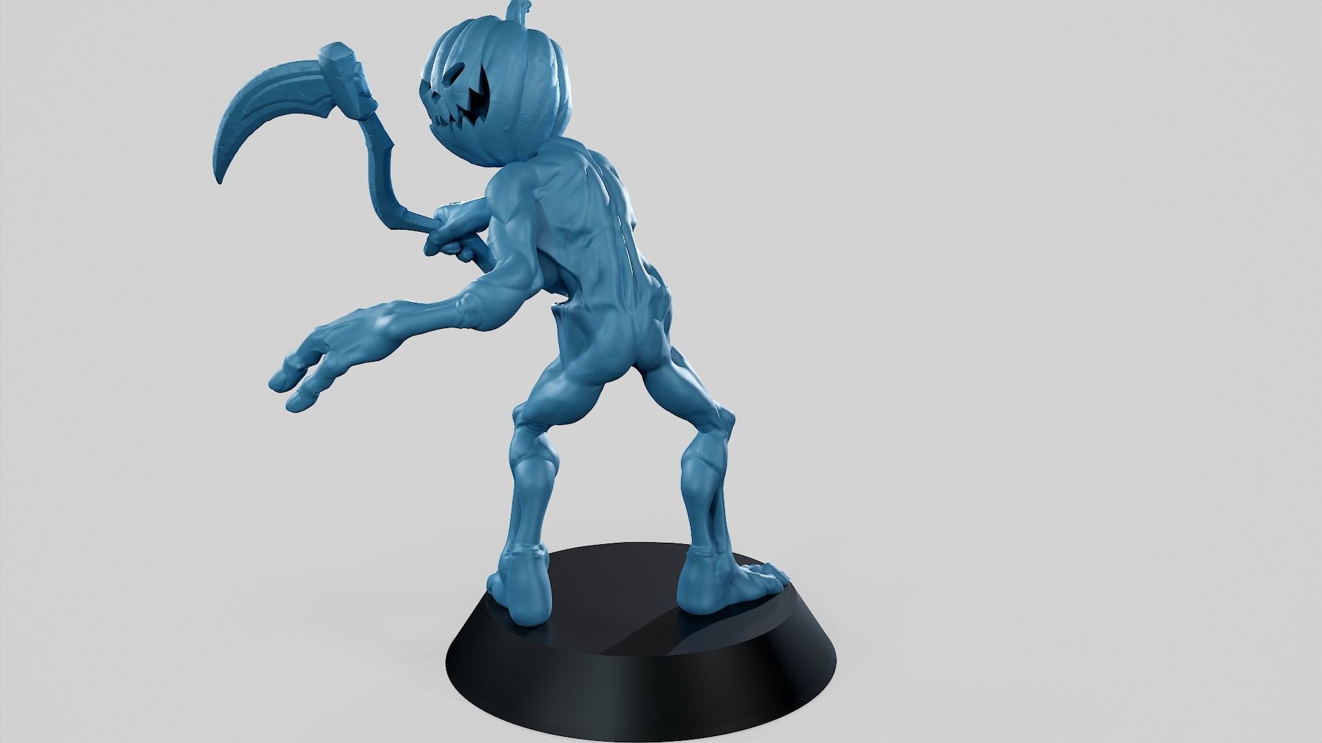 Pumpkin Undead Pose 02 3D print model_8
