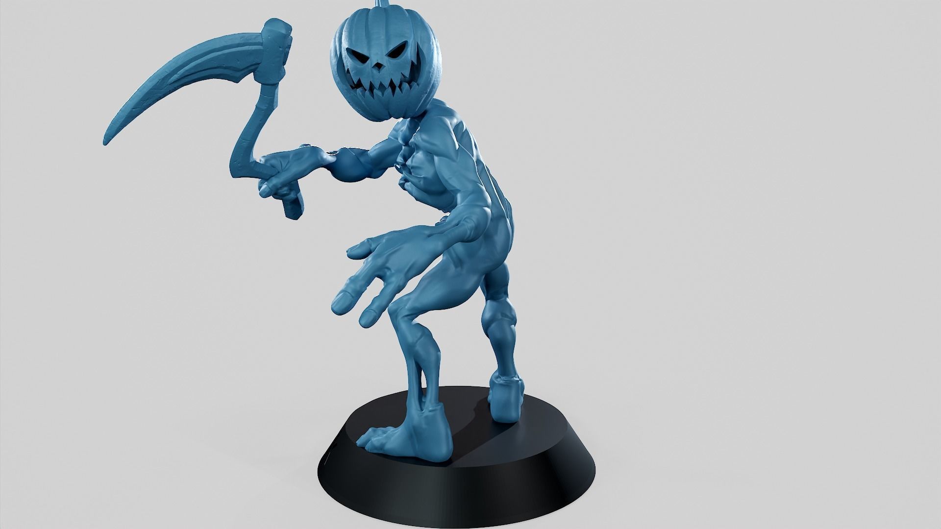 Pumpkin Undead Pose 02 3D print model_10