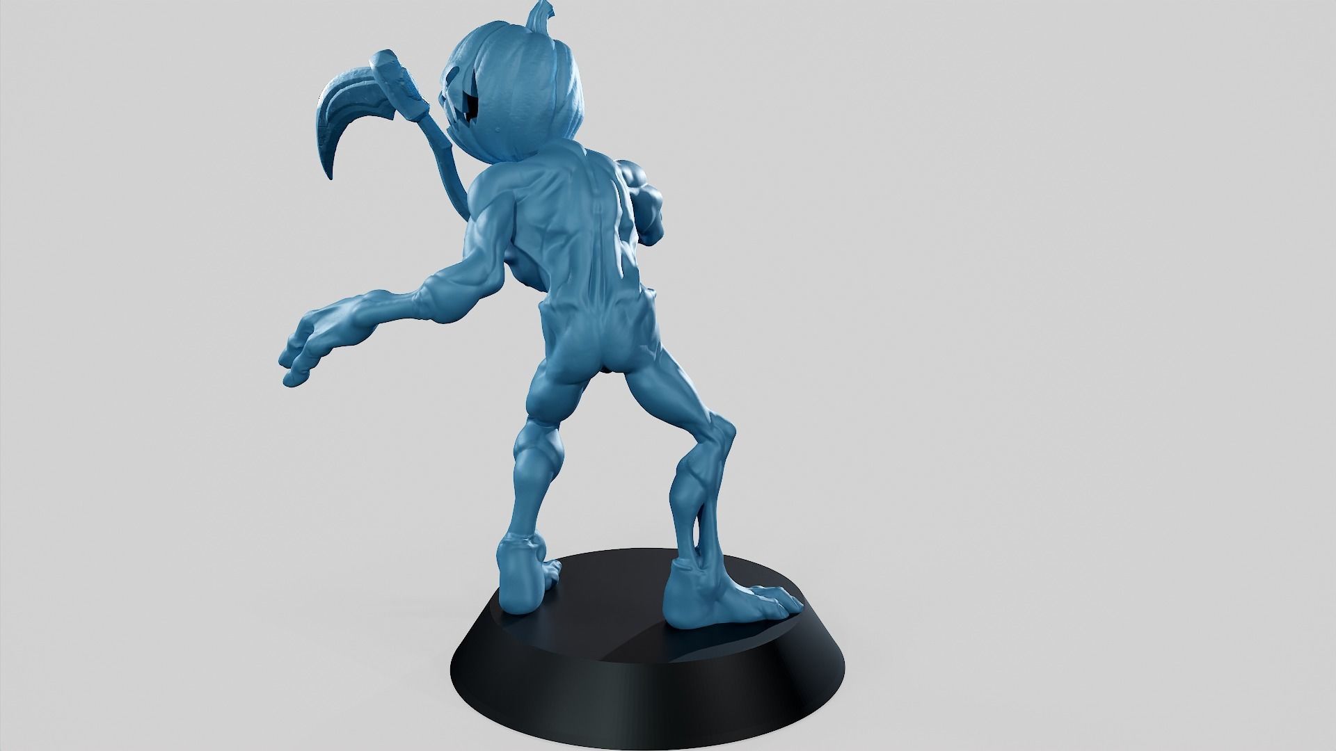 Pumpkin Undead Pose 02 3D print model_7