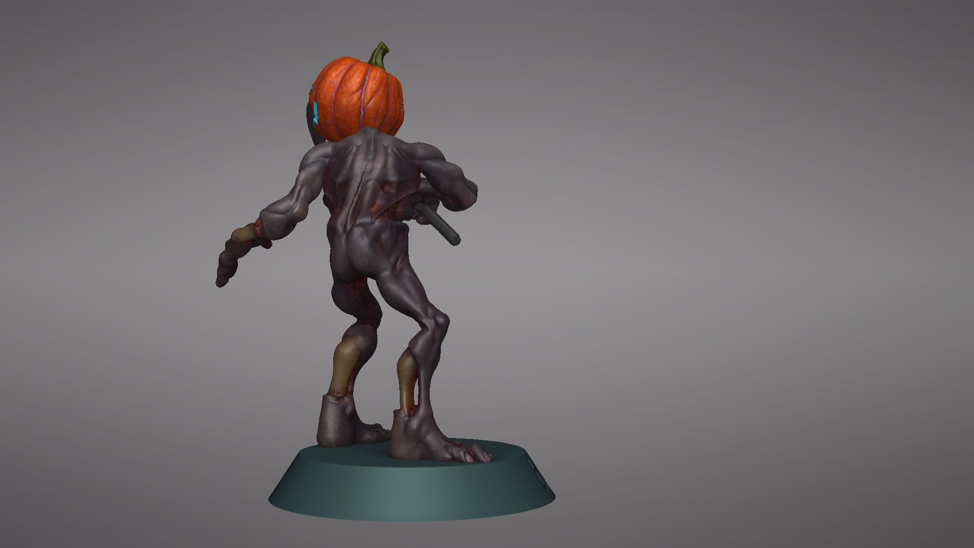 Pumpkin Undead Pose 02 3D print model_42