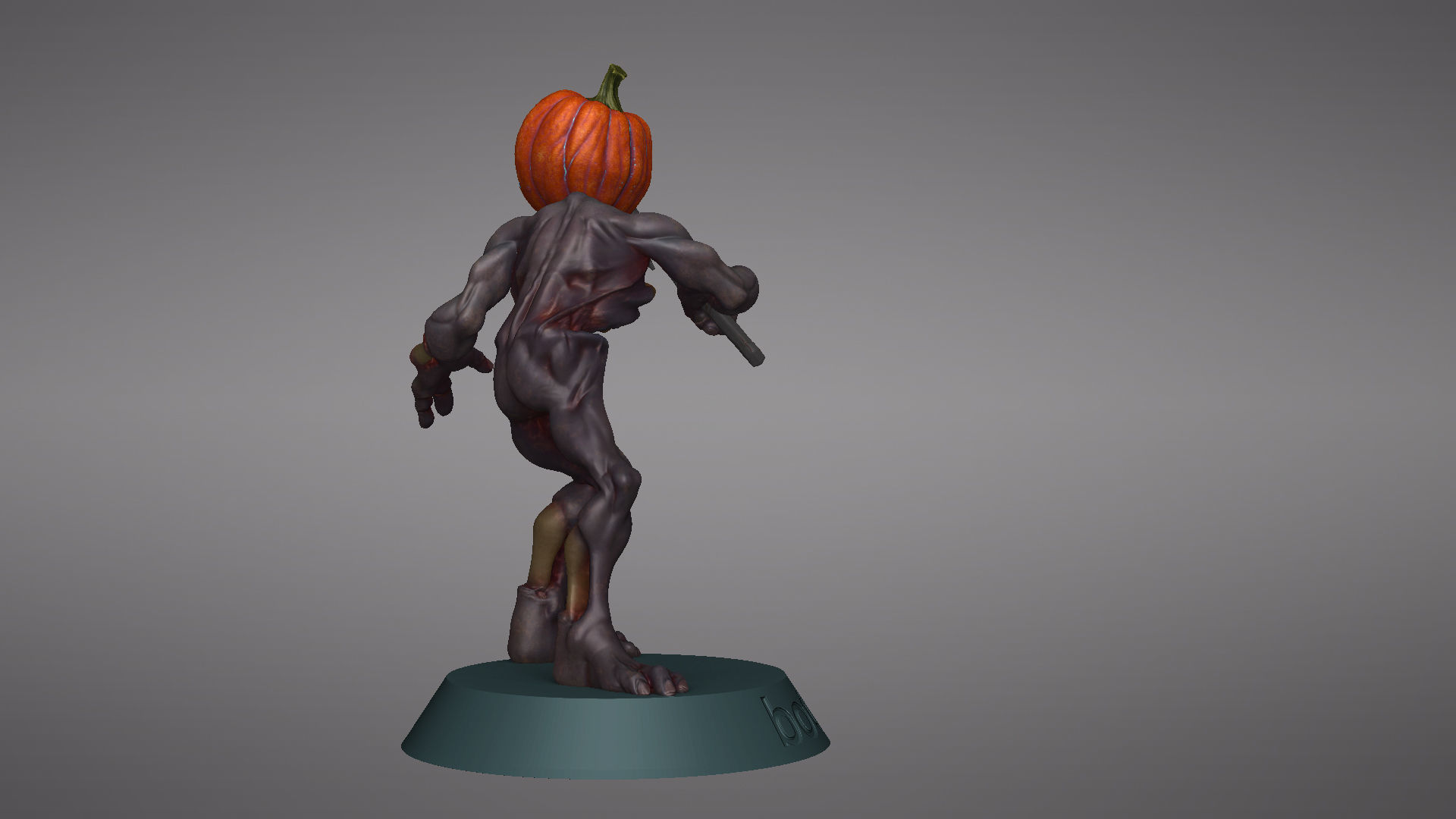 Pumpkin Undead Pose 02 3D print model_44