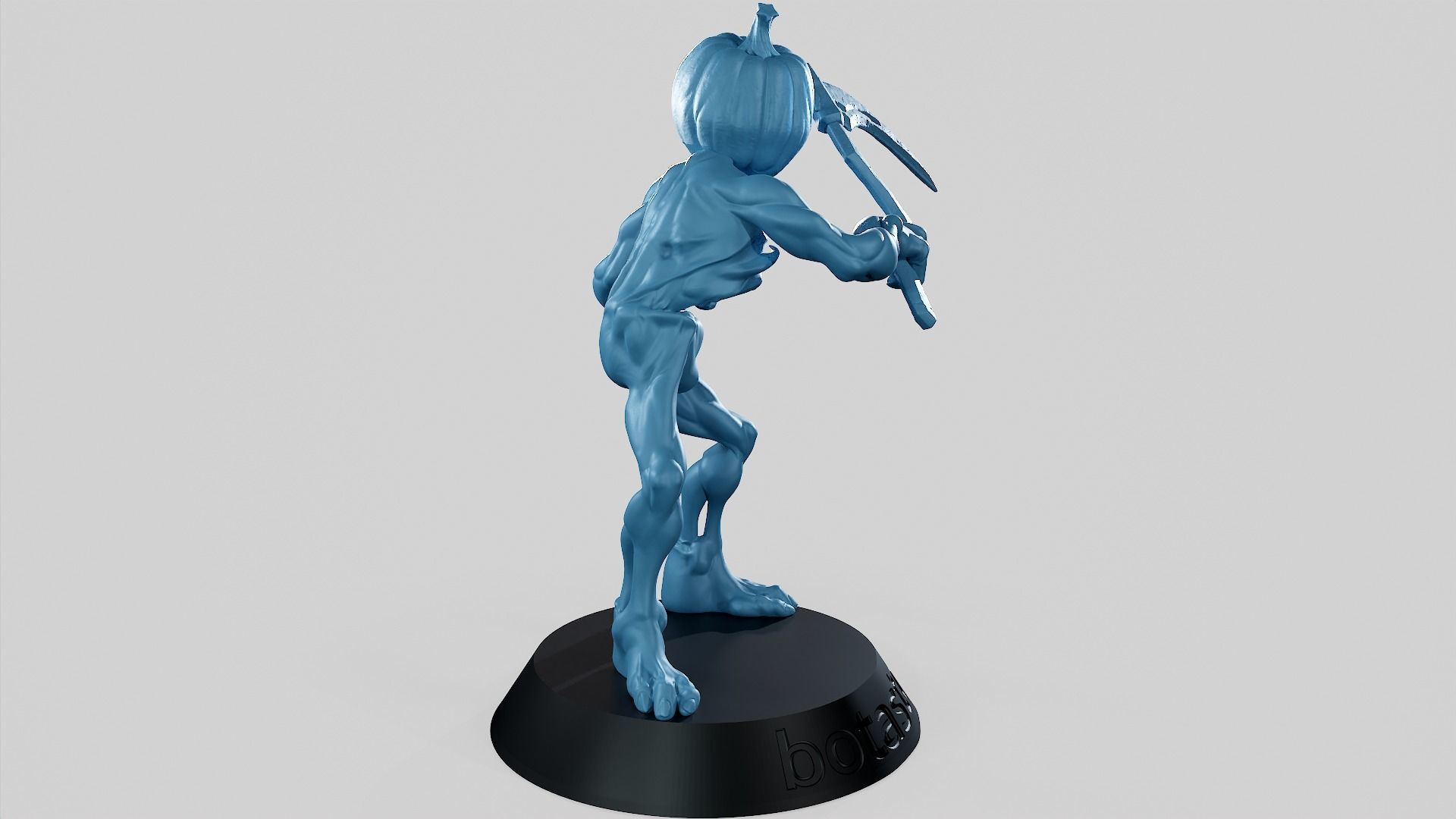 Pumpkin Undead Pose 02 3D print model_3