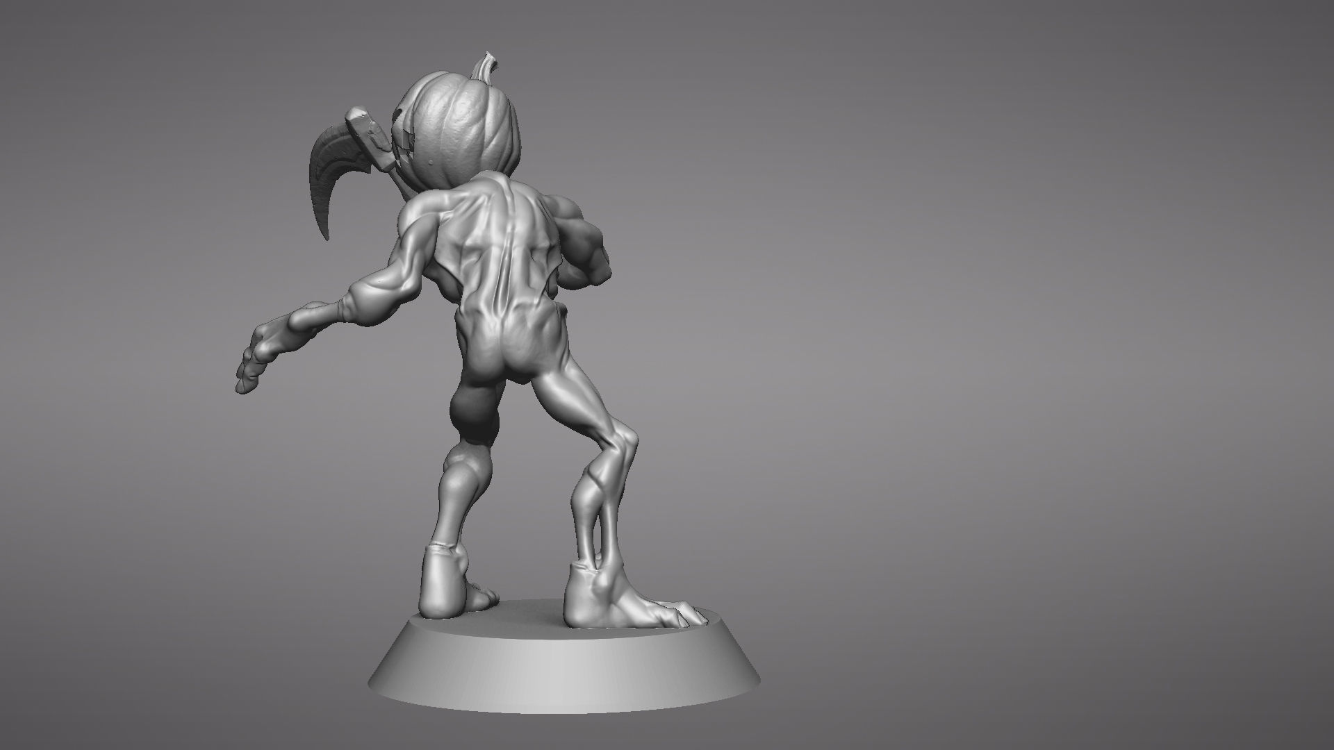 Pumpkin Undead Pose 02 3D print model_41