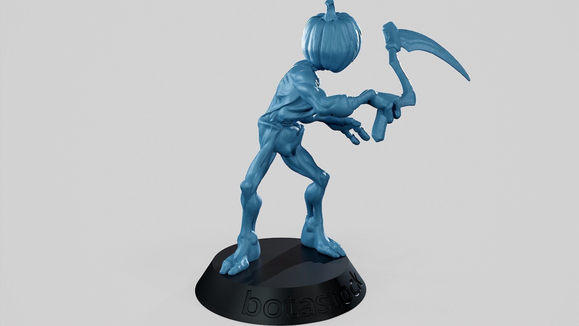 Pumpkin Undead Pose 02 3D print model_17