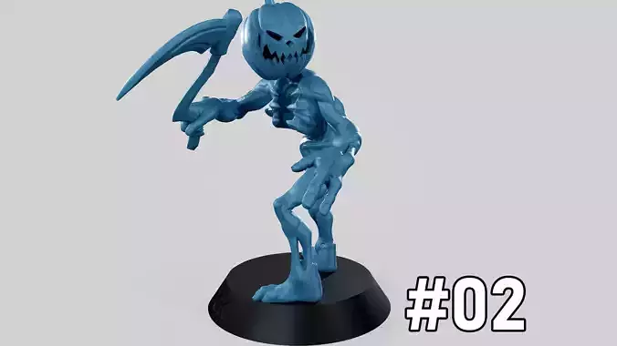 Pumpkin Undead Pose 02 3D print model