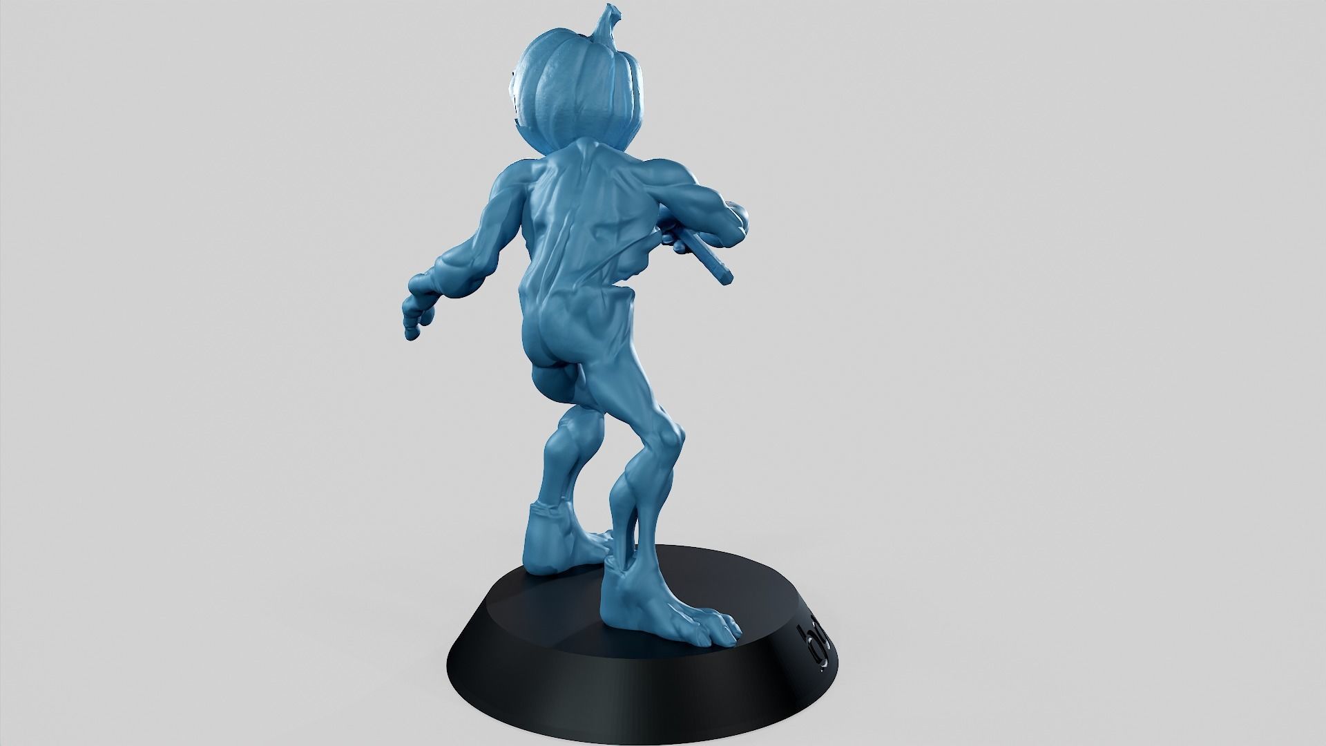 Pumpkin Undead Pose 02 3D print model_5