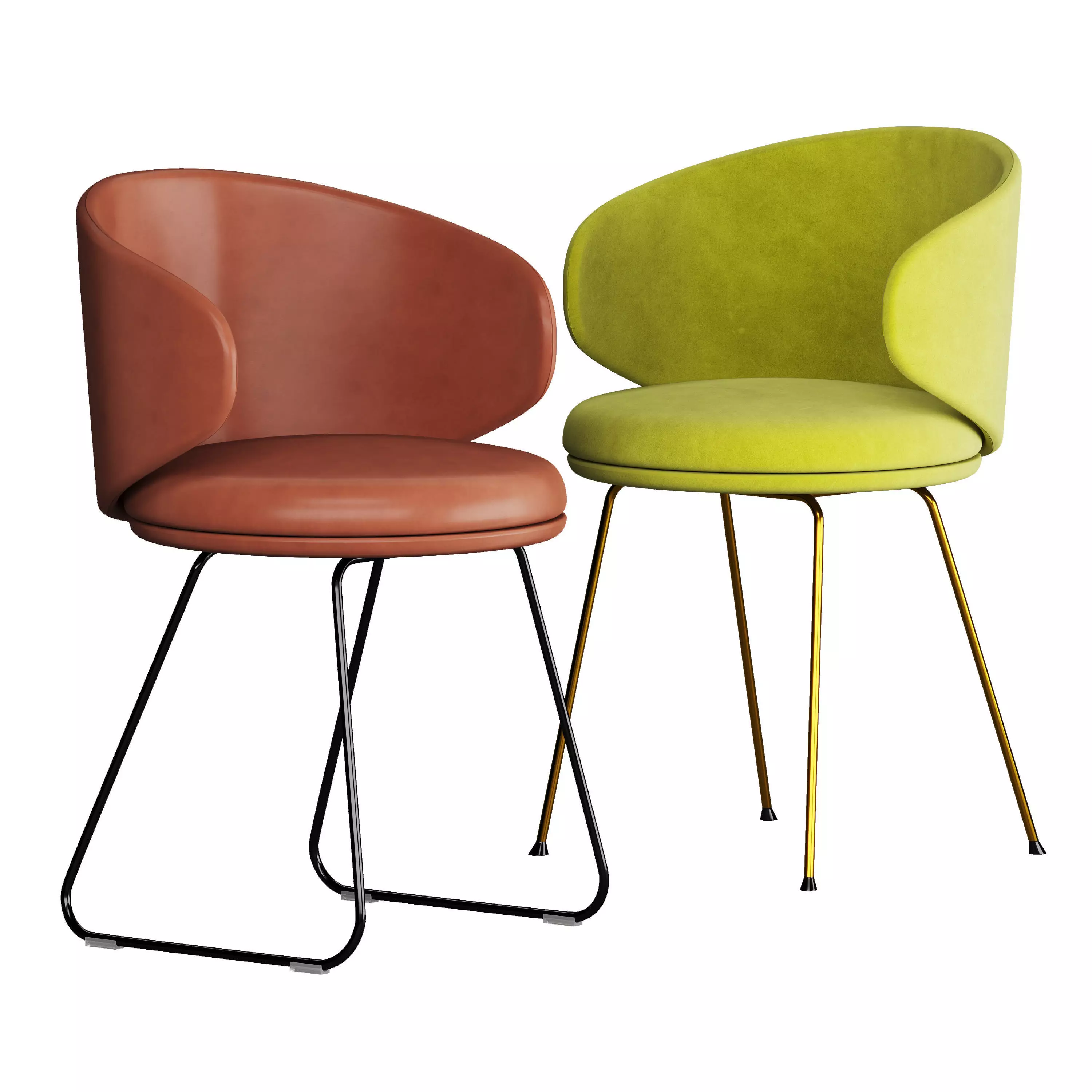 BELL SL - 4L chair Low-poly 3D model