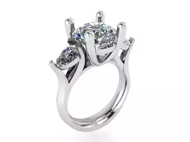 3-Stone Diamond Ring 1404