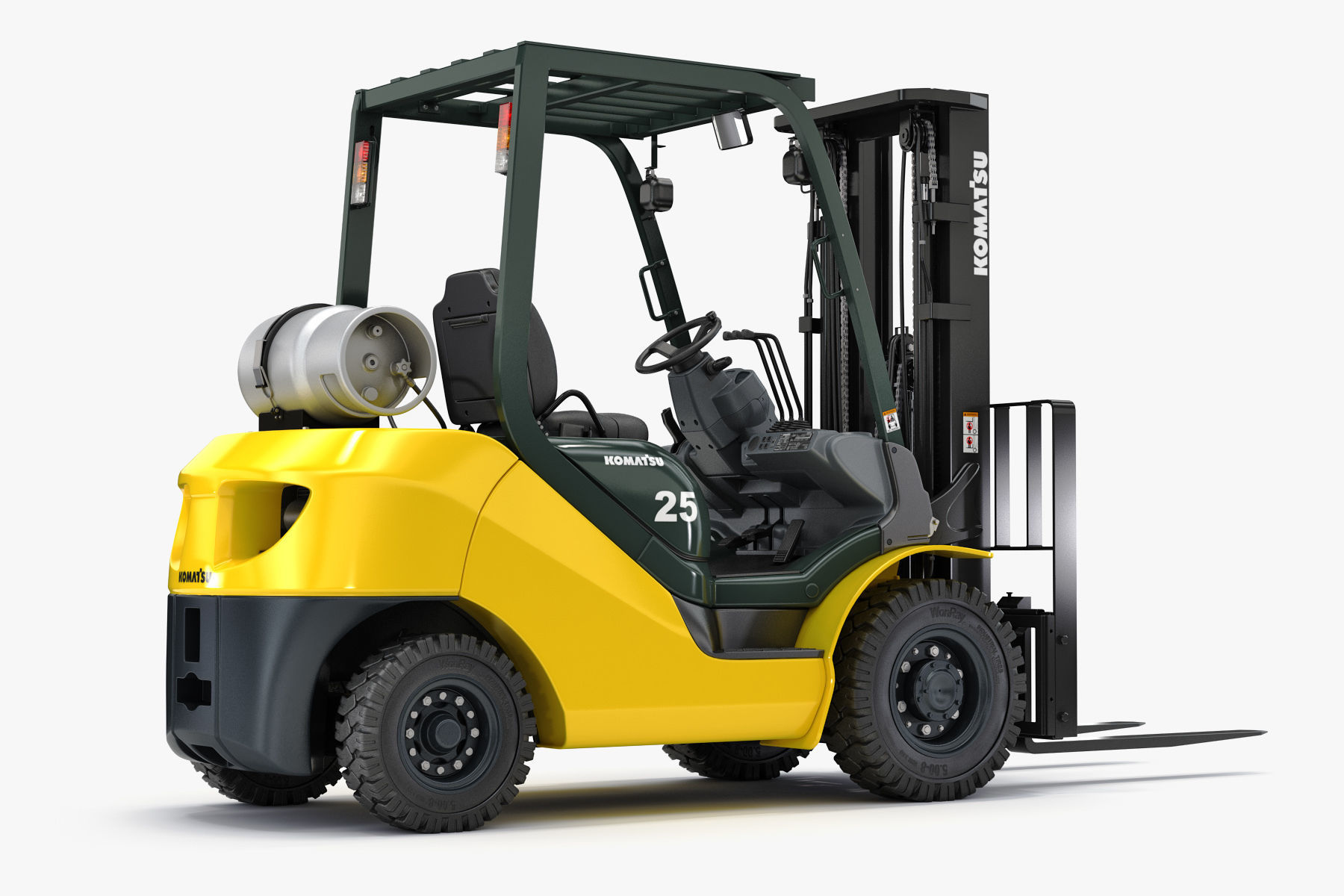 Forklift Komatsu BX50 3D model_5