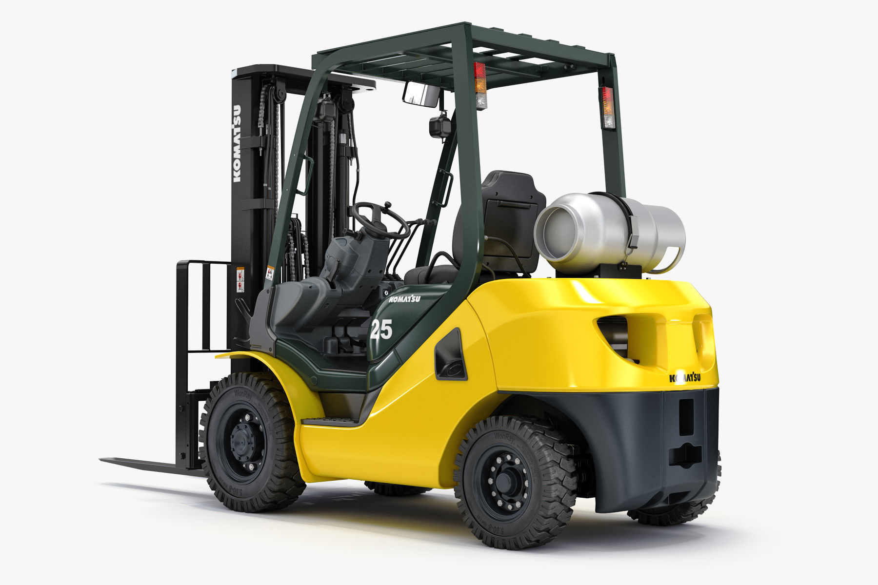 Forklift Komatsu BX50 3D model_4
