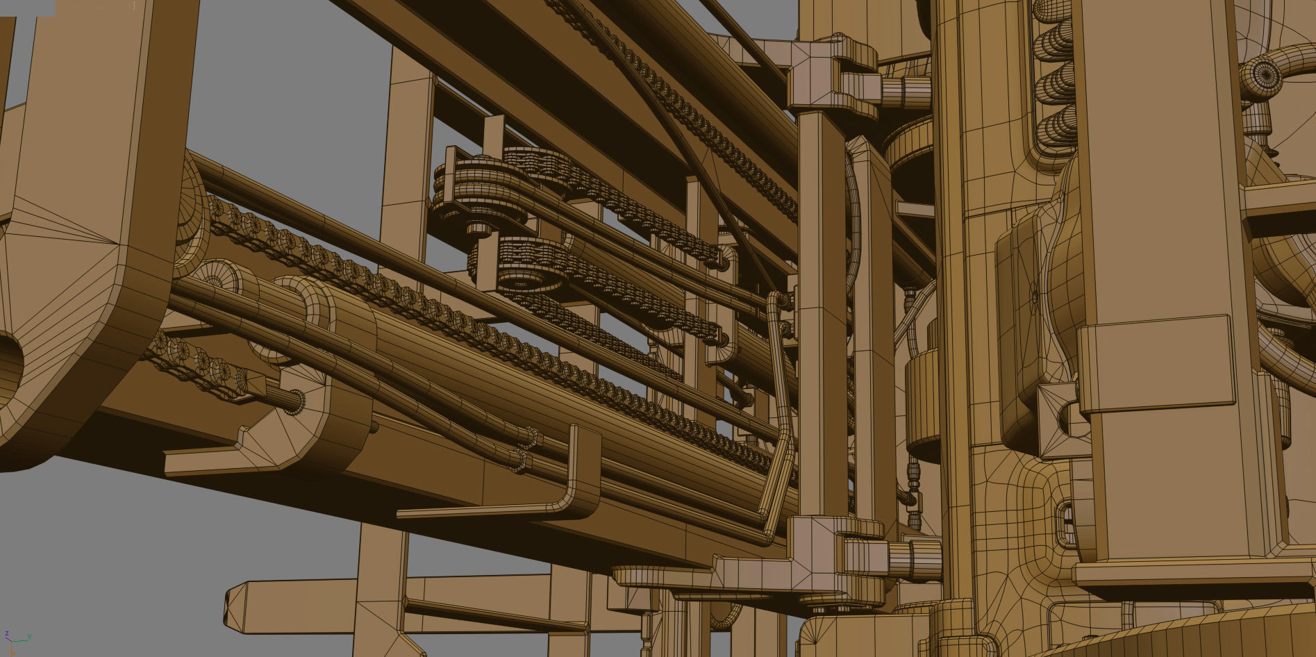 Forklift Komatsu BX50 3D model_29
