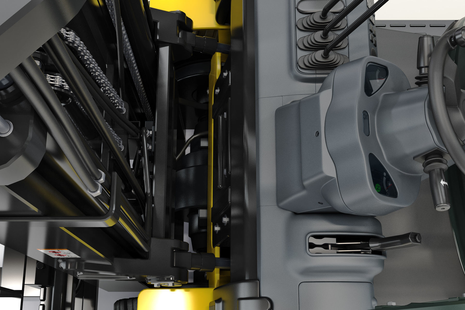 Forklift Komatsu BX50 3D model_17
