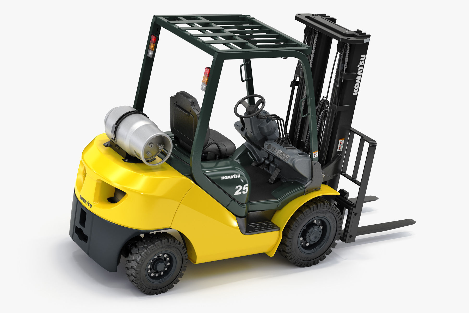 Forklift Komatsu BX50 3D model_6