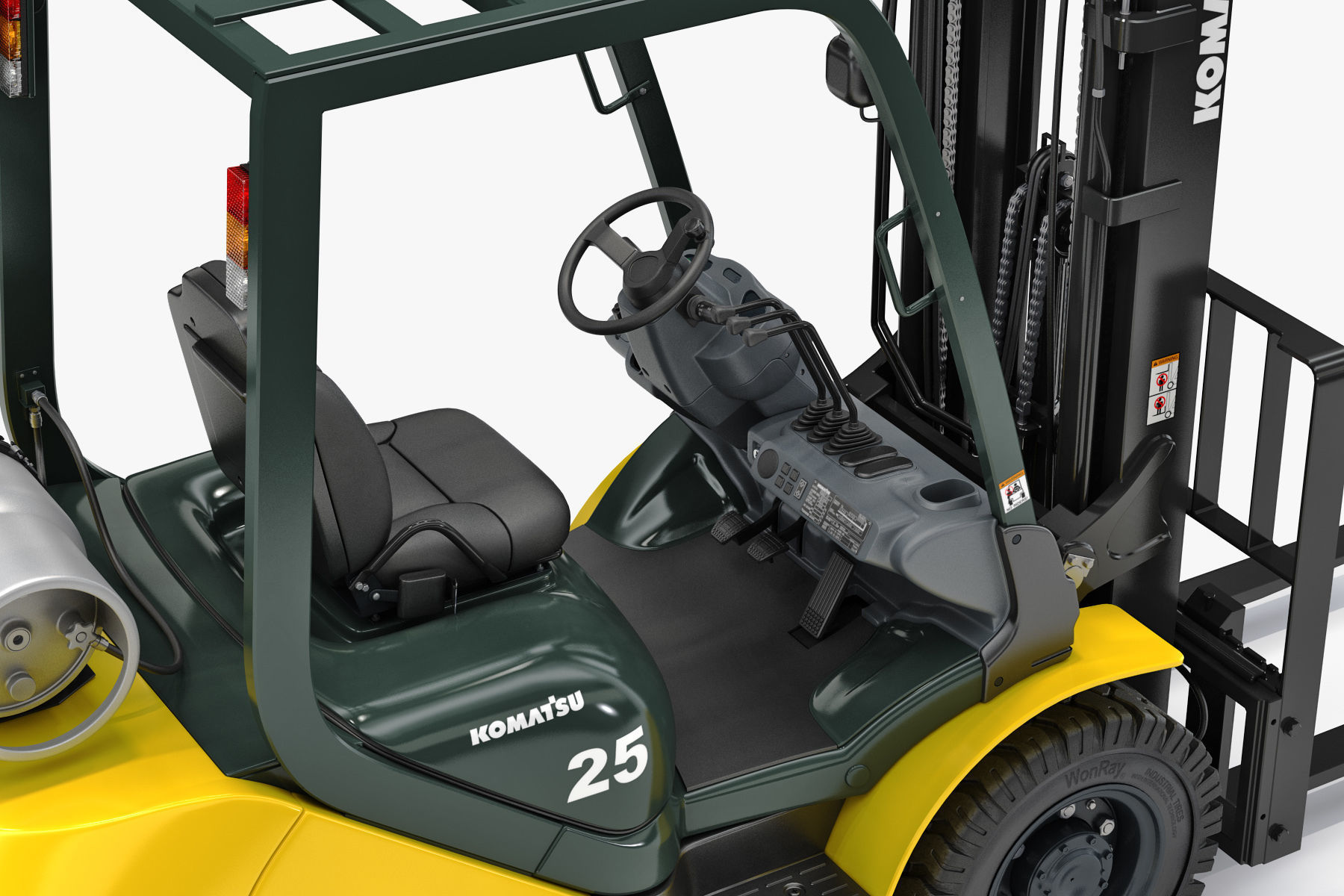 Forklift Komatsu BX50 3D model_10