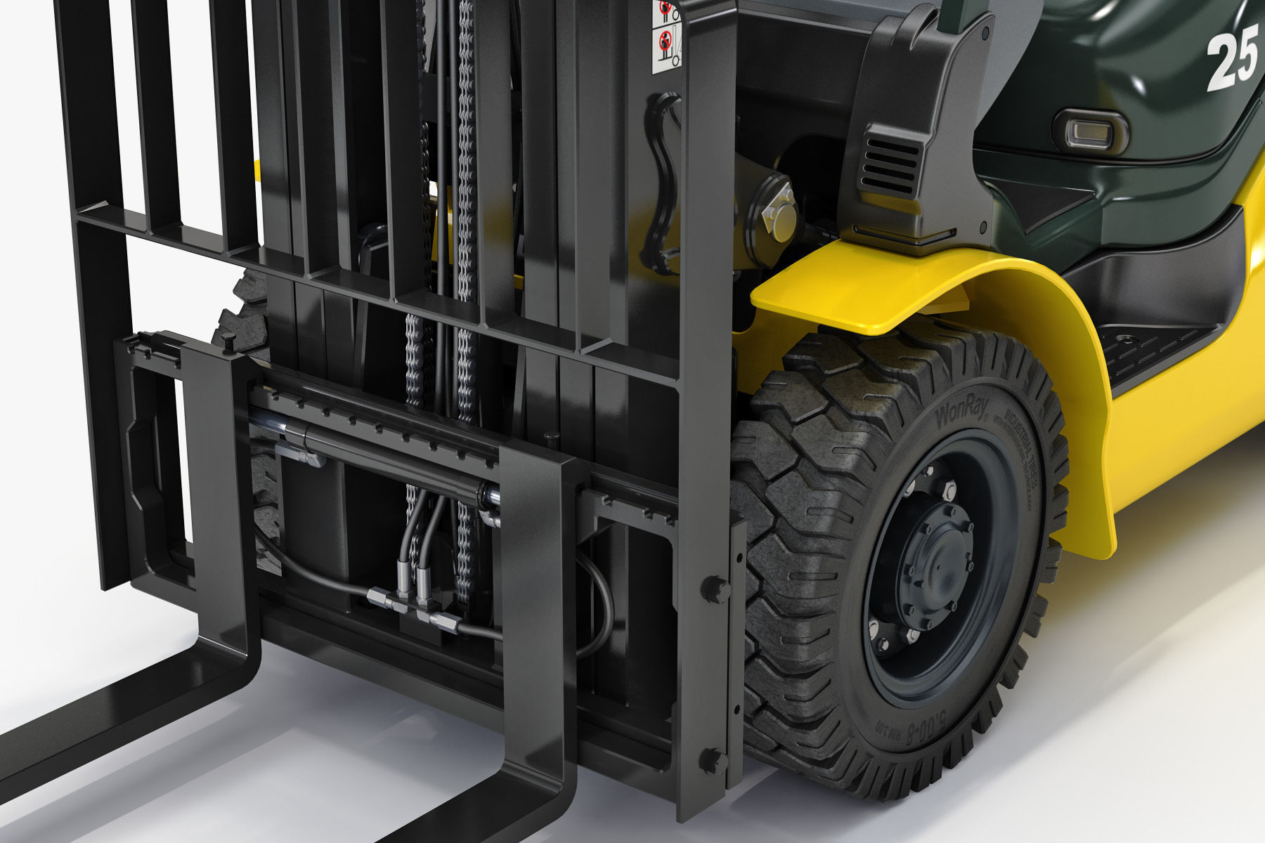 Forklift Komatsu BX50 3D model_13